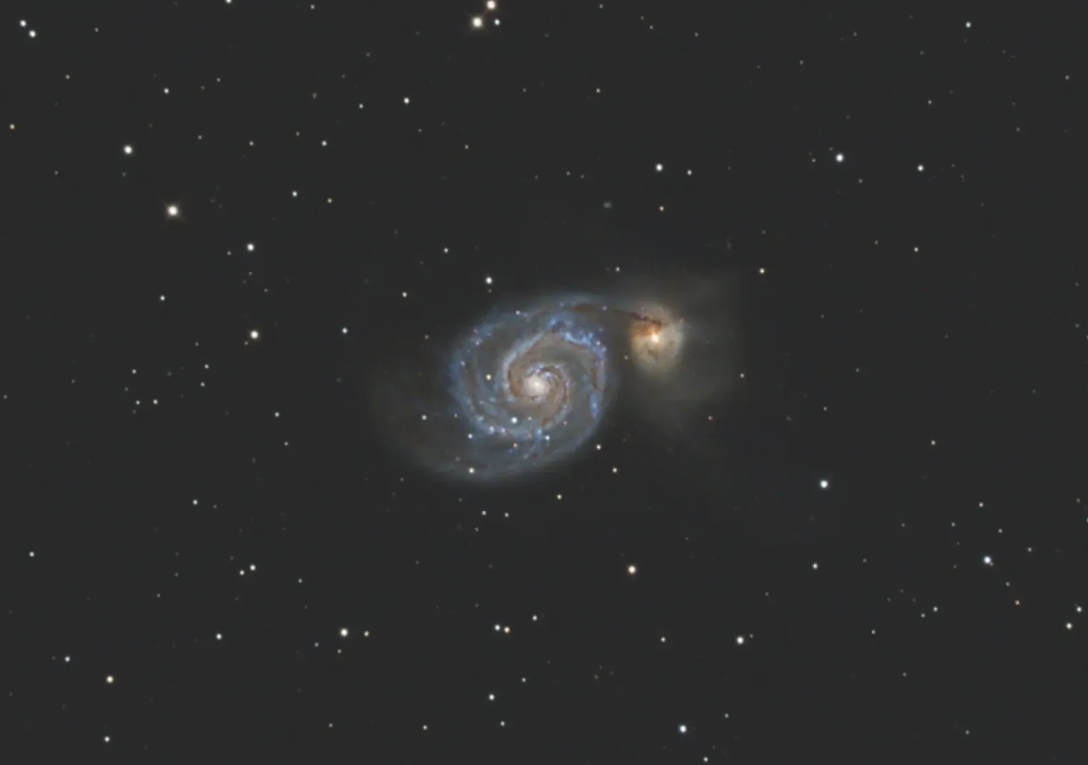  Cropped view of M51. 