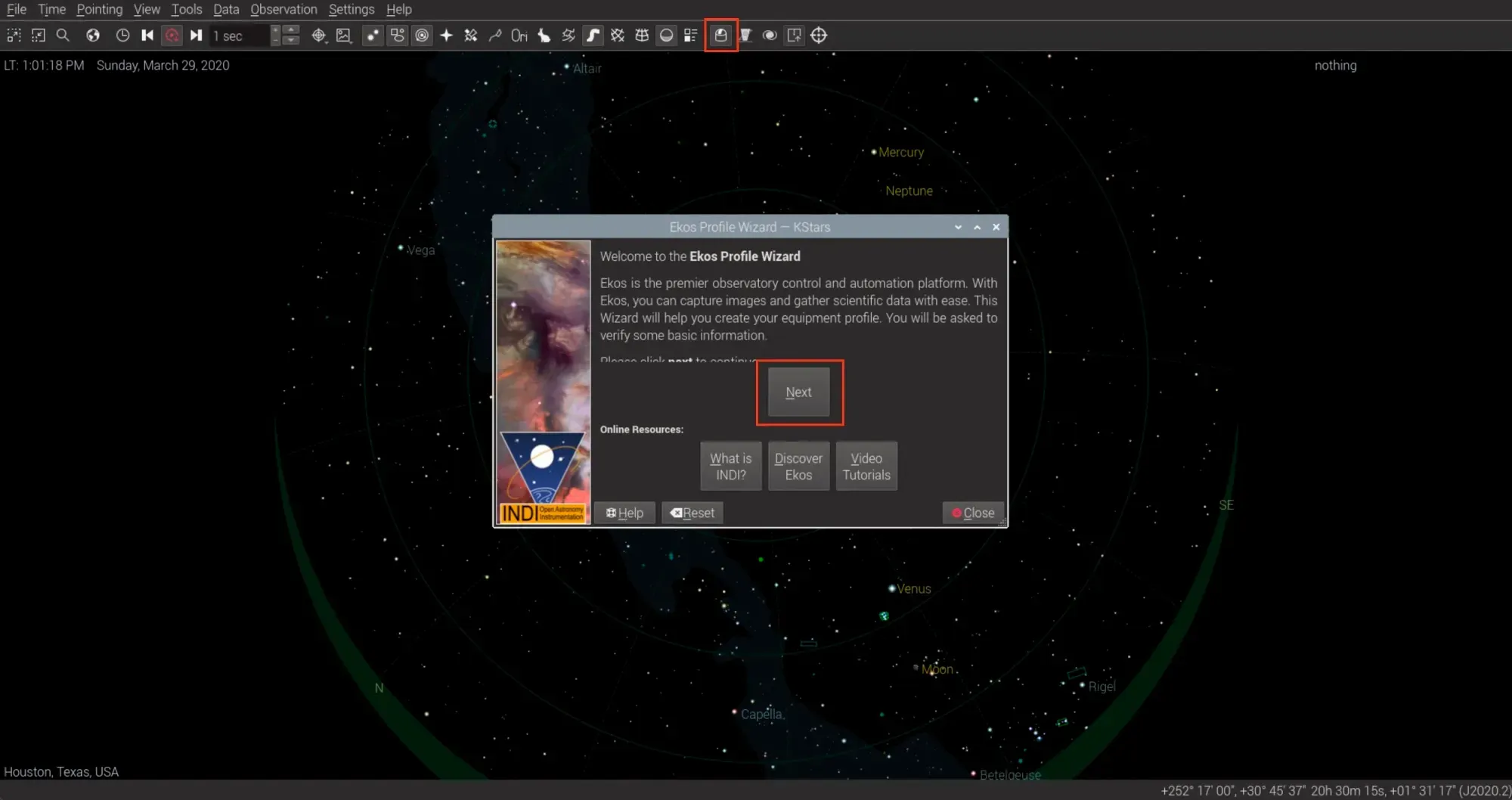  Press the Next button. 