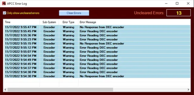  These error messages are very plain to see, and apparently mean exactly what they say. 