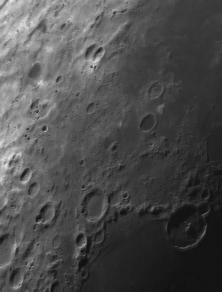 The same craters after wavelet sharpening in Strata