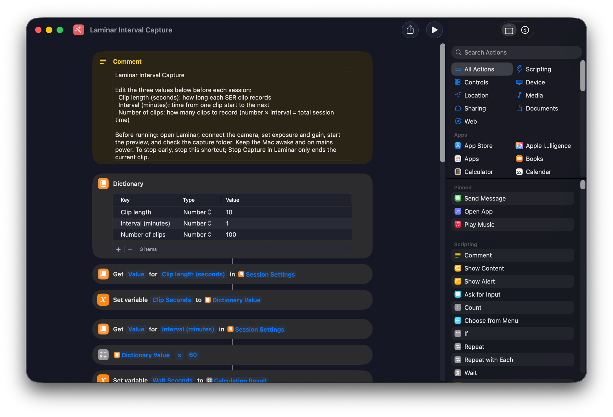 Why I Shipped Laminar's Interval Capture as a Shortcut Instead of a Feature