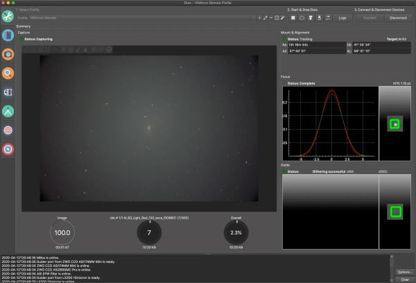 Remote telescope imaging on the Mac or PC using a Raspberry Pi