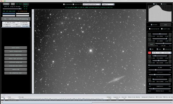 Removing light pollution with Astro Pixel Processor