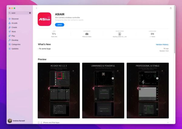 ZWO's ASIAir comes to the Mac