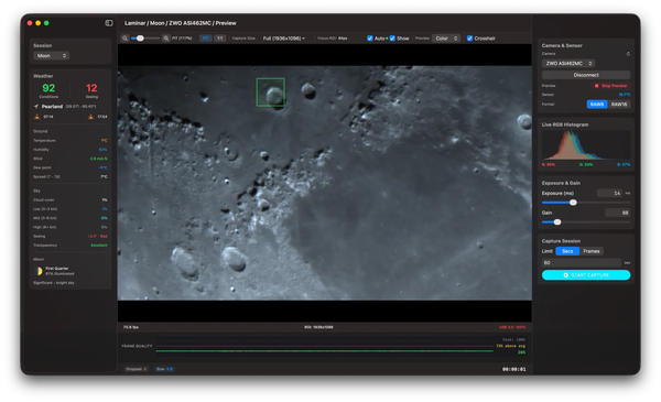Laminar 1.1.0: Planetary Capture for Ten Camera Brands on Mac