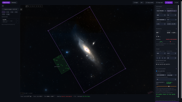 Two Free Planning Calculators: Deep-Sky Field of View and Planetary Capture