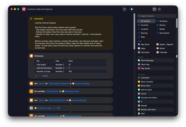 Why I Shipped Laminar's Interval Capture as a Shortcut Instead of a Feature