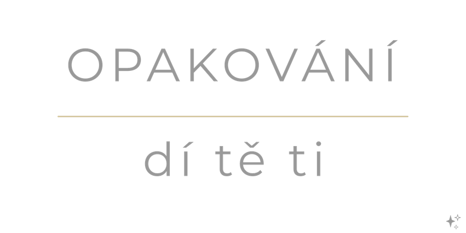 ✨ opakování a moudrost