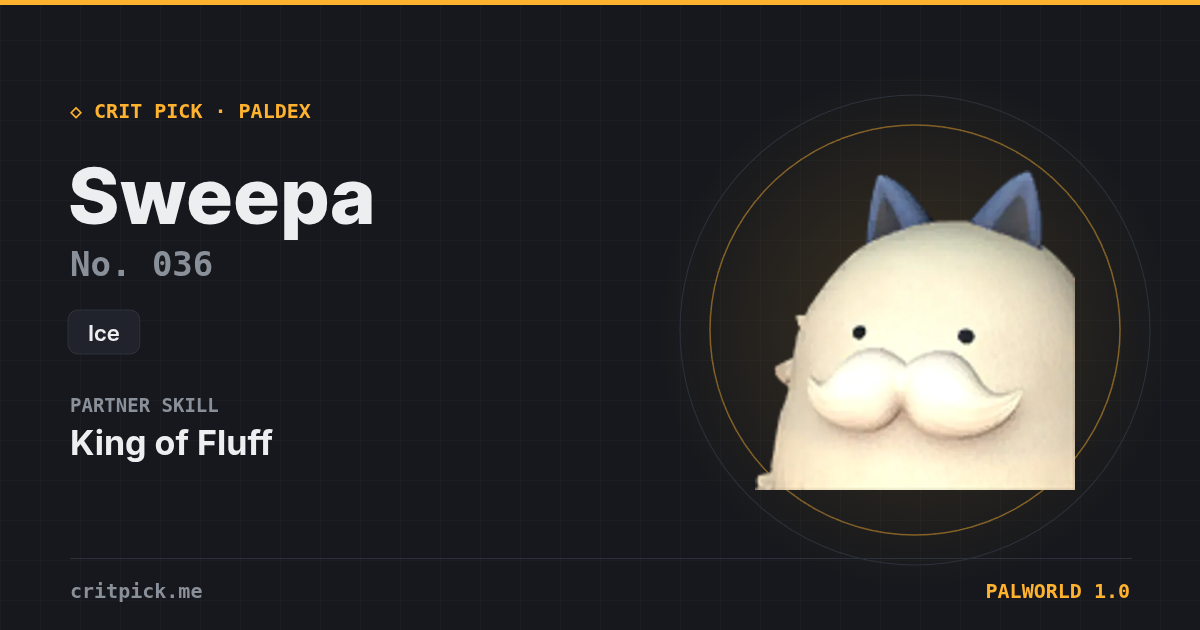 Sweepa — Palworld Paldeck No. 036