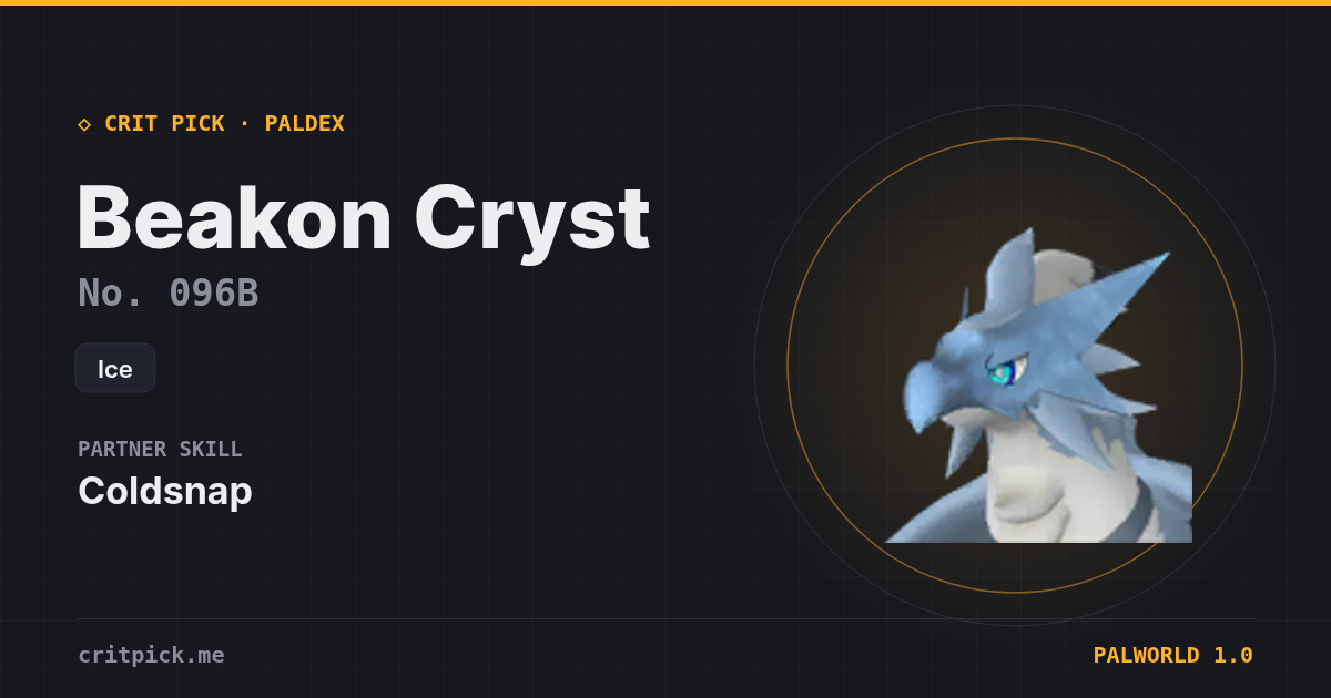 Beakon Cryst — Palworld Paldeck No. 096B
