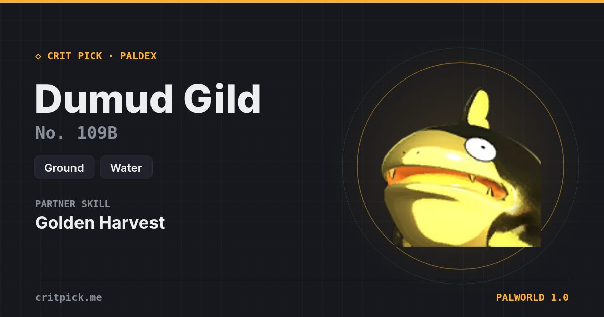 Dumud Gild — Palworld Paldeck No. 109B