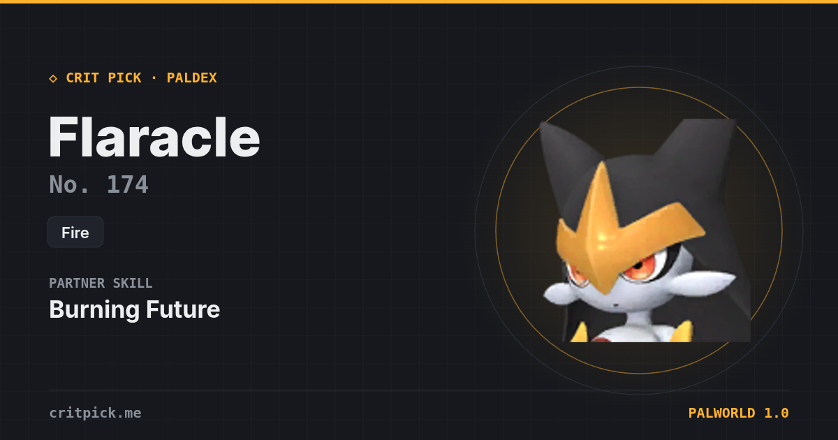Flaracle — Palworld Paldeck No. 174
