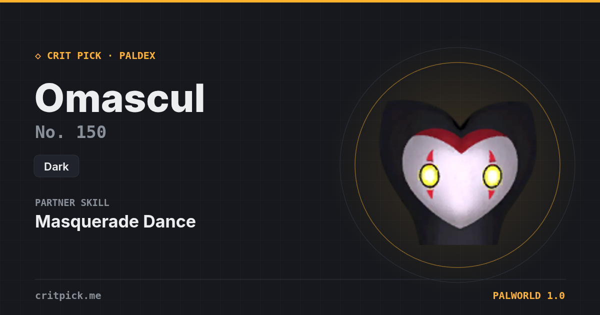 Omascul — Palworld Paldeck No. 150