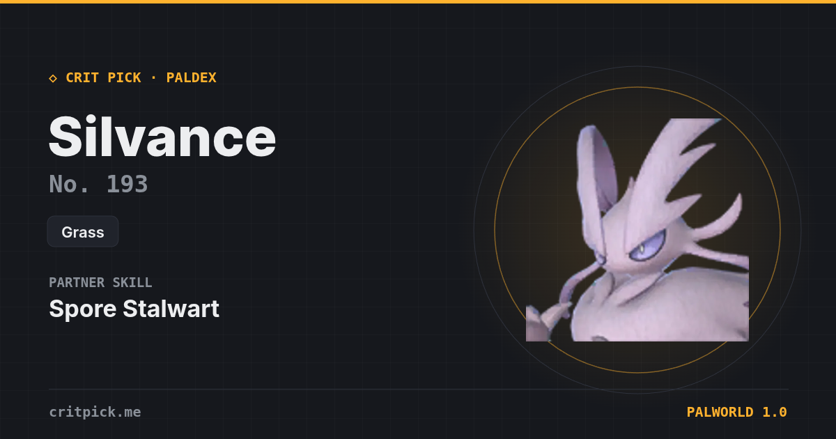 Silvance — Palworld Paldeck No. 193