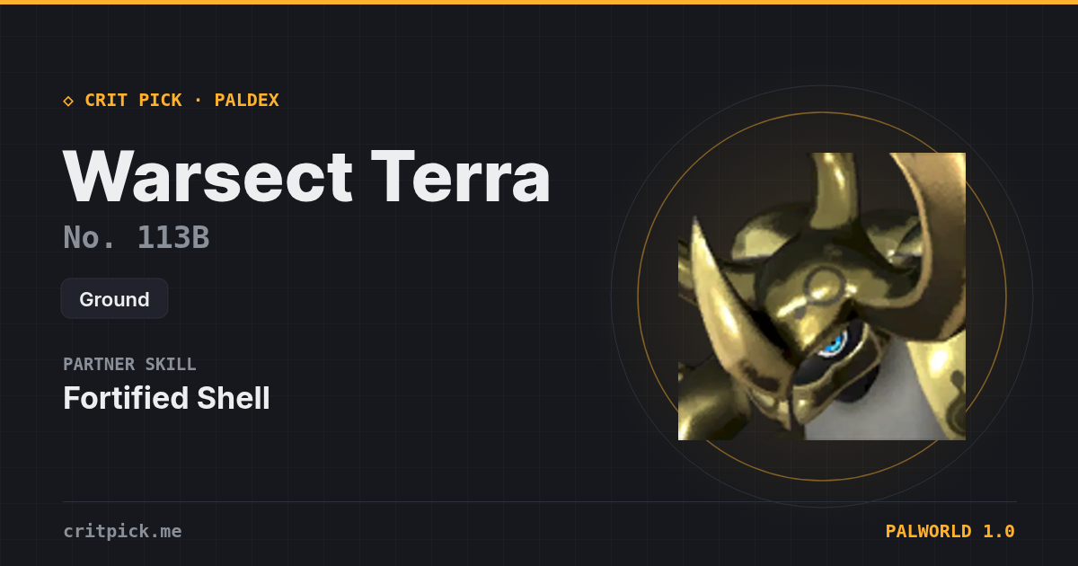 Warsect Terra — Palworld Paldeck No. 113B