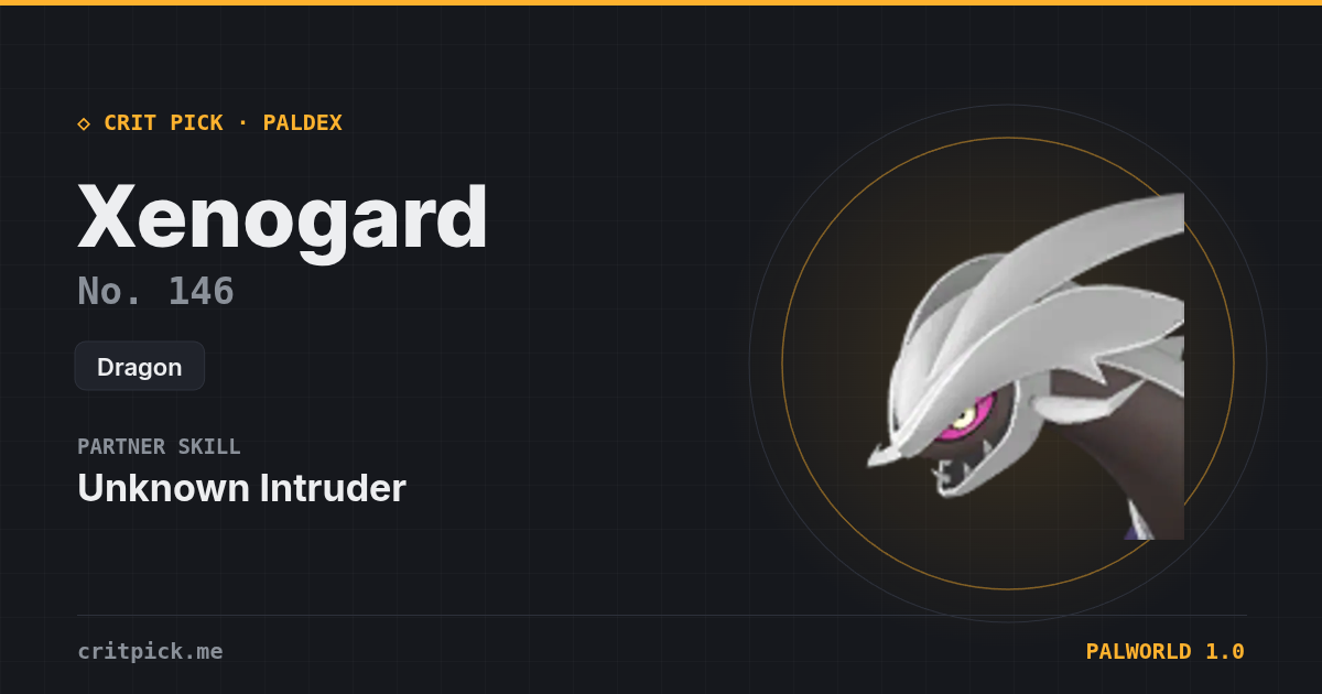 Xenogard — Palworld Paldeck No. 146