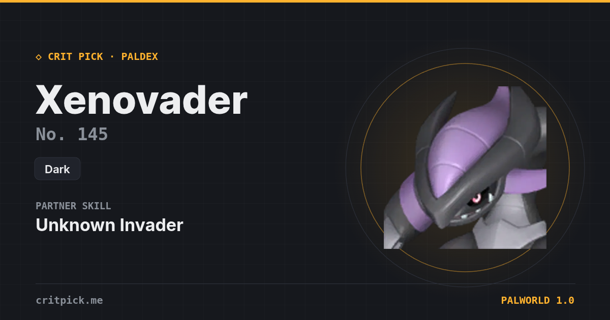 Xenovader — Palworld Paldeck No. 145