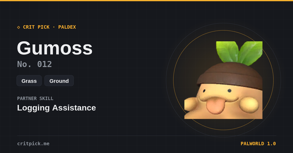 Gumoss — Palworld Paldeck No. 012