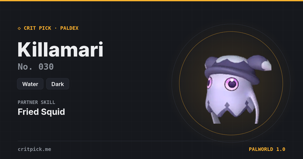 Killamari — Palworld Paldeck No. 030