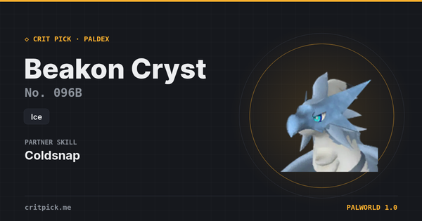 Beakon Cryst — Palworld Paldeck No. 096B