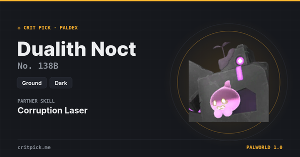 Dualith Noct — Palworld Paldeck No. 138B