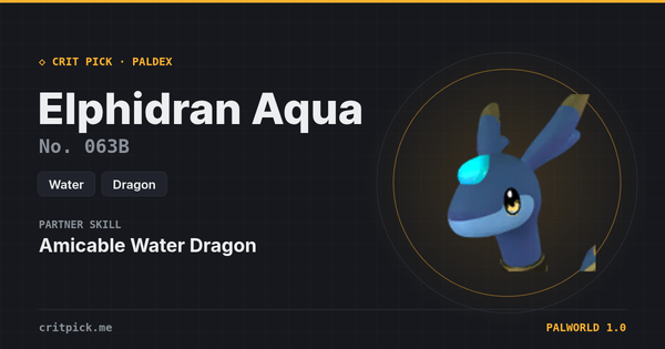 Elphidran Aqua — Palworld Paldeck No. 063B