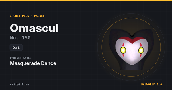 Omascul — Palworld Paldeck No. 150