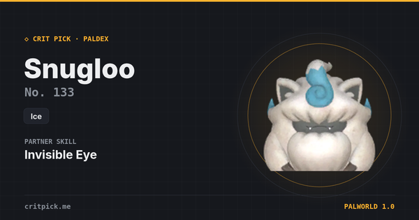 Snugloo — Palworld Paldeck No. 133