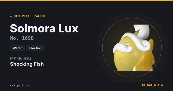 Solmora Lux — Palworld Paldeck No. 169B