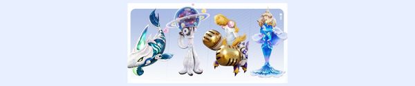 Prismana Whirlbite, Gachapus, Jabster and Sugartini in the official Whisperwake Isles update preview.
