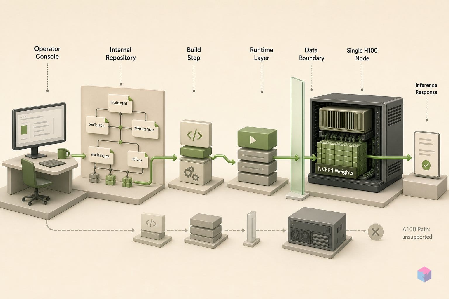 Qwen3.6-35B NVFP4 runs on one H100 — A100 owners are out