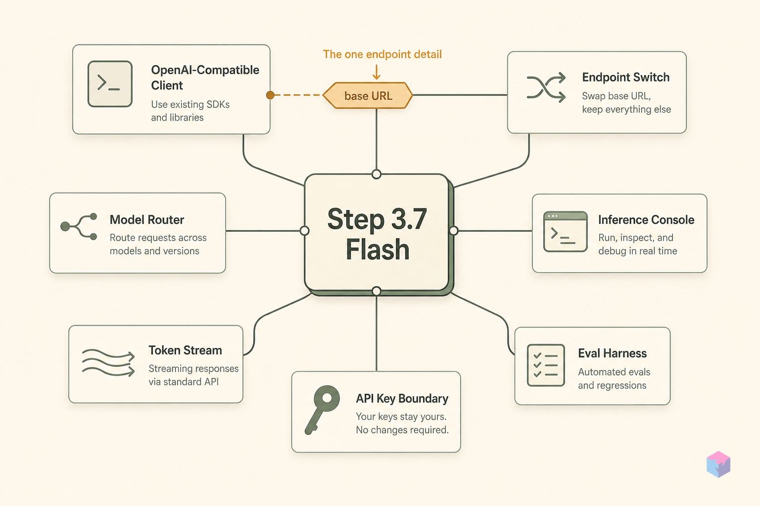 Step 3.7 Flash is a drop-in — except for one endpoint detail