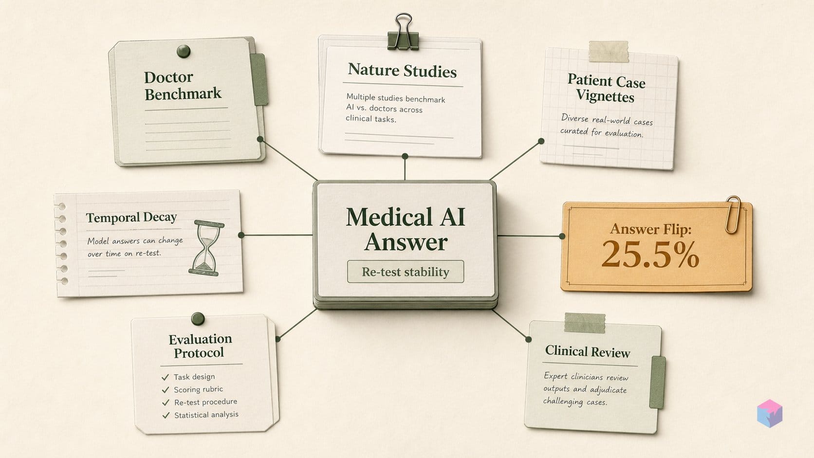 Medical AI answers flip 25.5% of the time on re-test