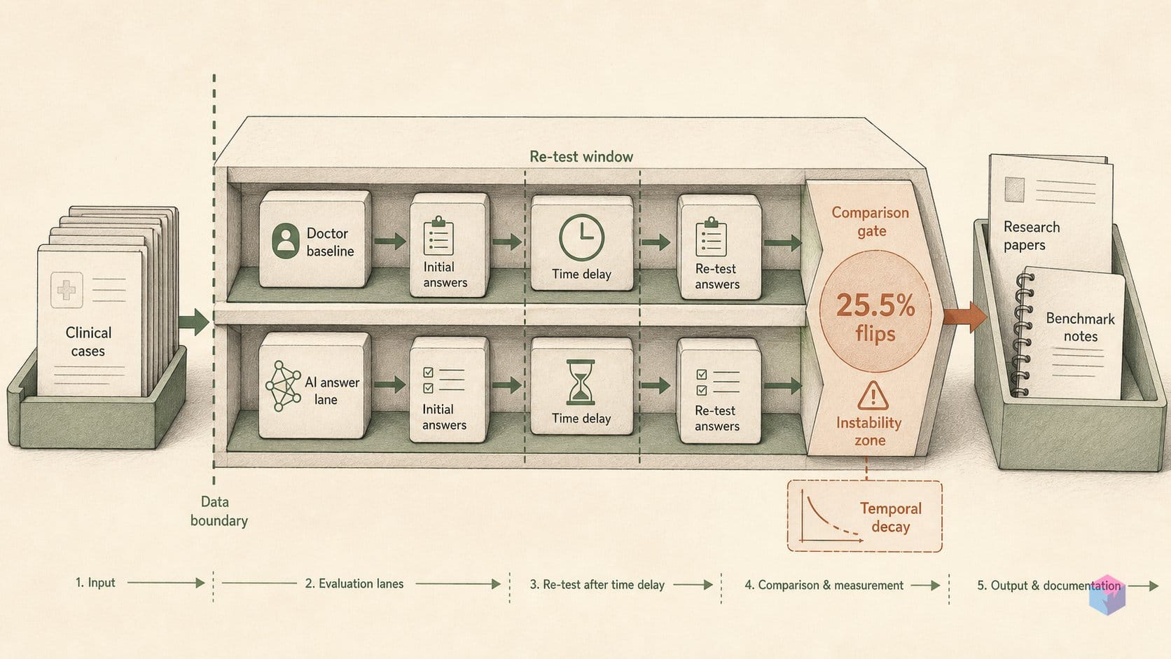 Medical AI answers flip 25.5% of the time on re-test