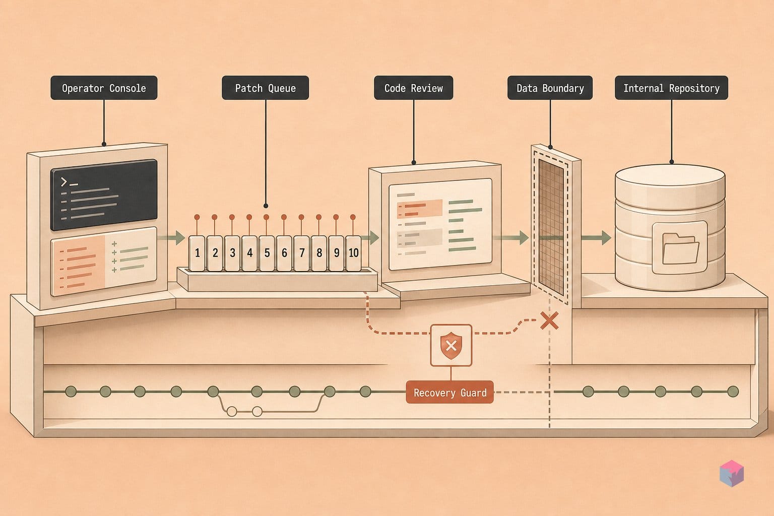 Ten patches blocked git wipeouts. The annotated sprint.