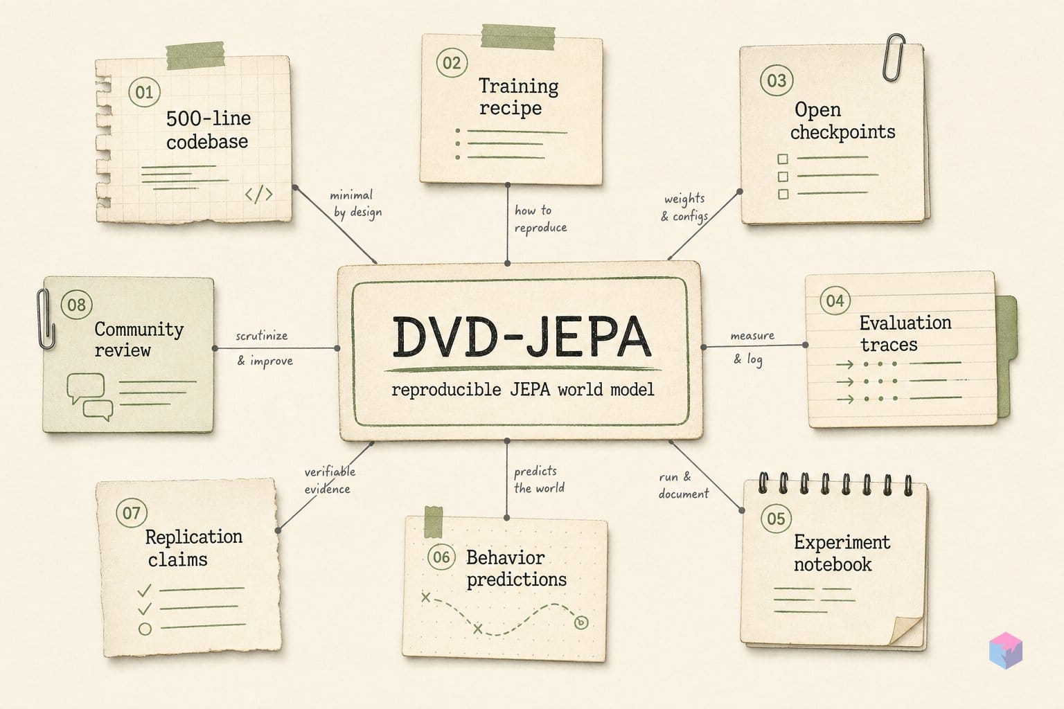 DVD-JEPA in 500 lines — one claim that breaks