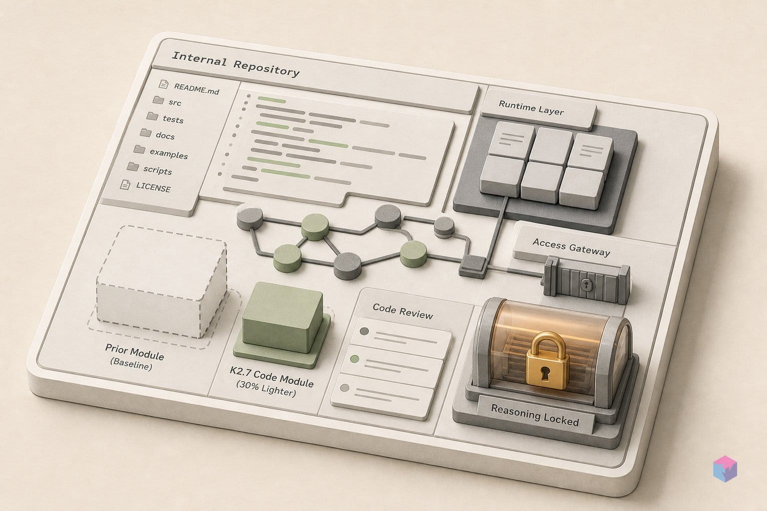 K2.7 Code is 30% lighter — but chain-of-thought is locked on