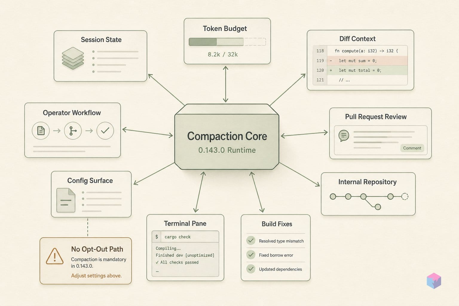 Compaction has no opt-out in 0.143.0. Here's what to adjust.