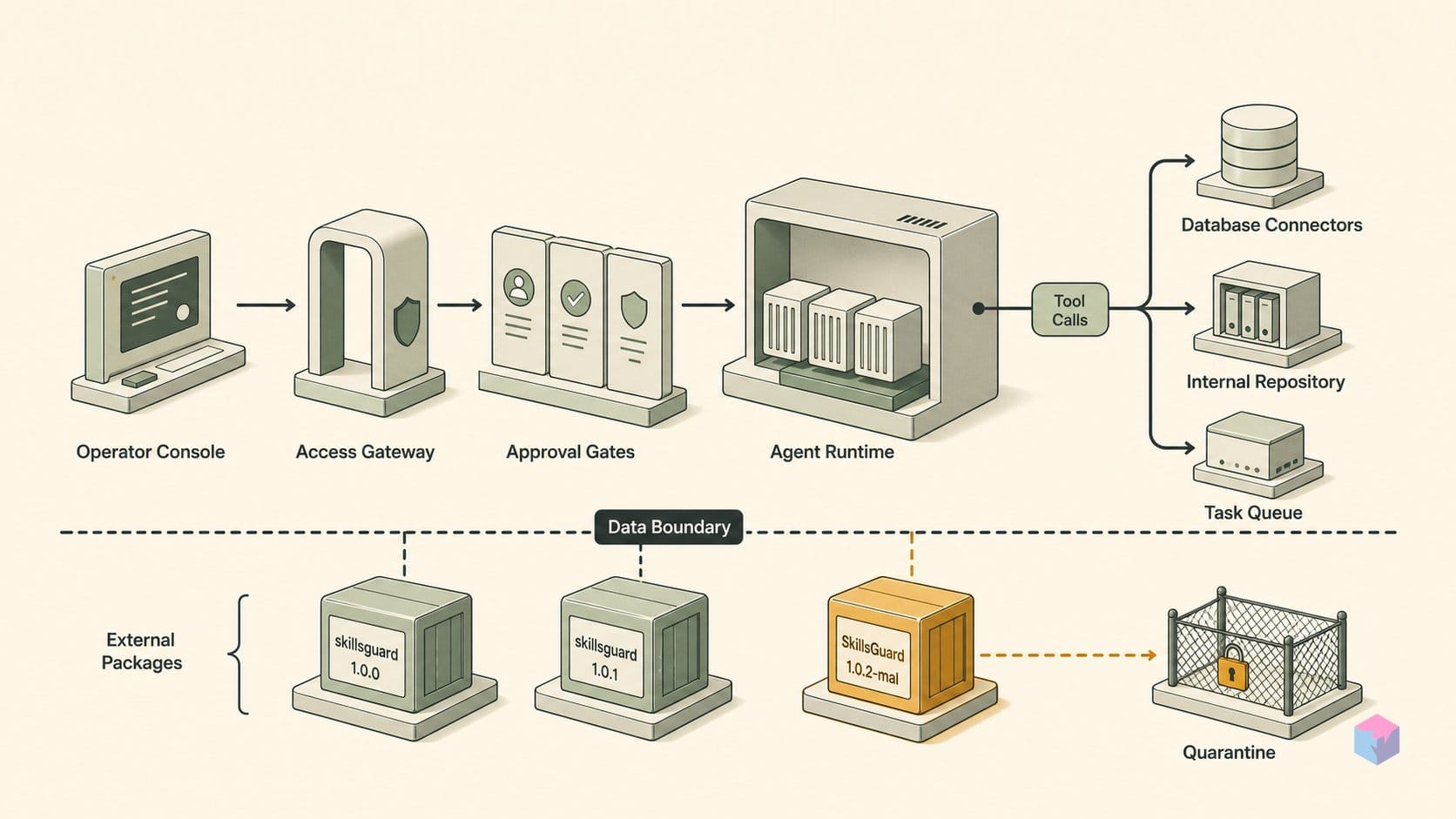 Three packages claim 'SkillsGuard'. One shipped malware.