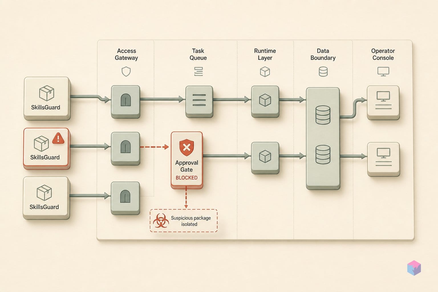 Three packages claim 'SkillsGuard'. One shipped malware.