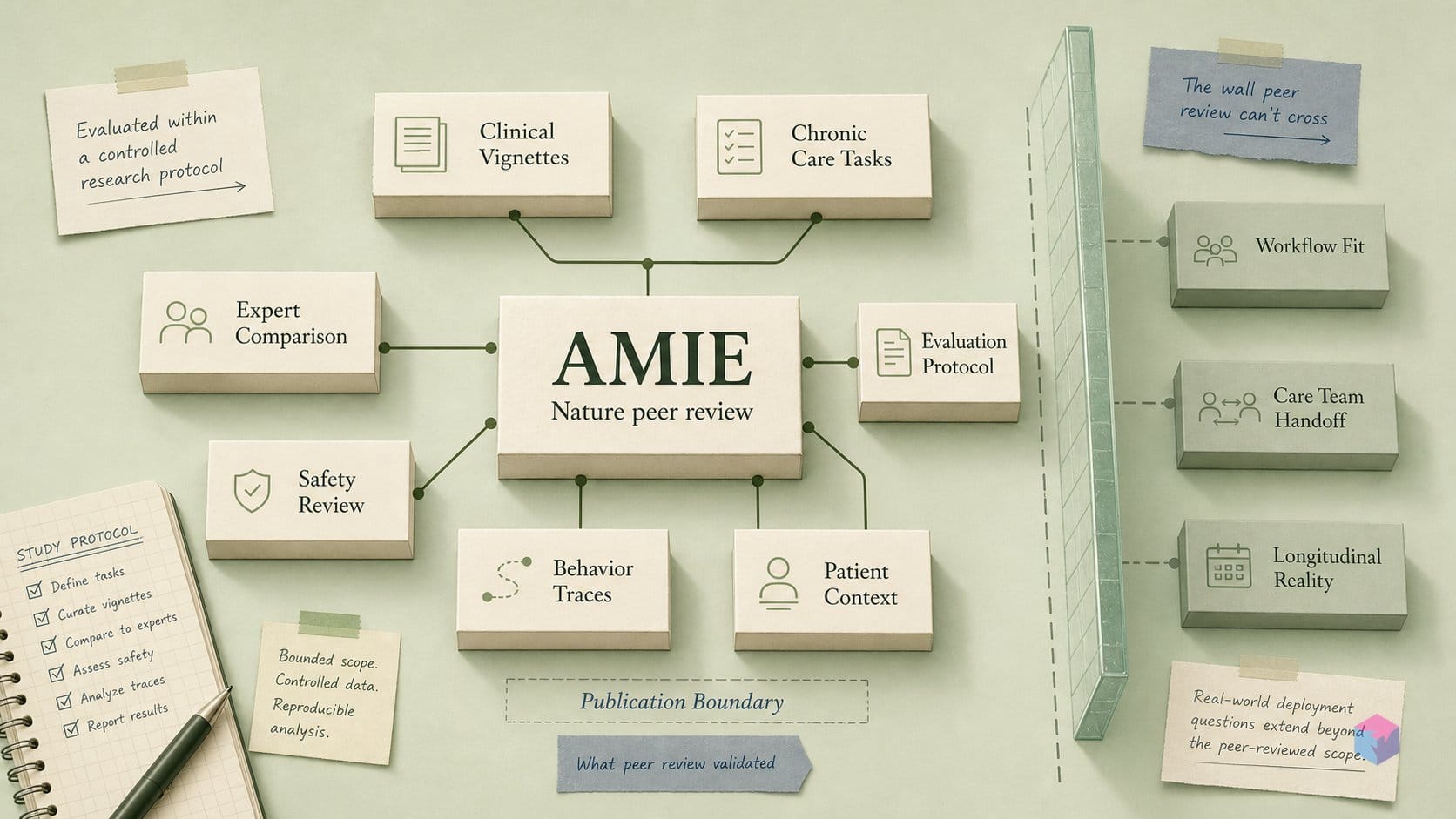 AMIE made it into Nature — the wall peer review can't cross