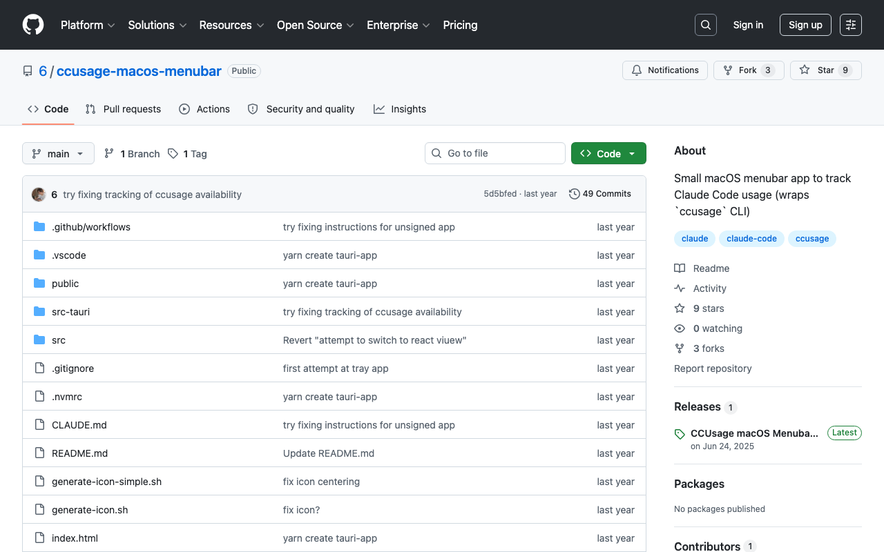 Screenshot of https://github.com/6/ccusage-macos-menubar