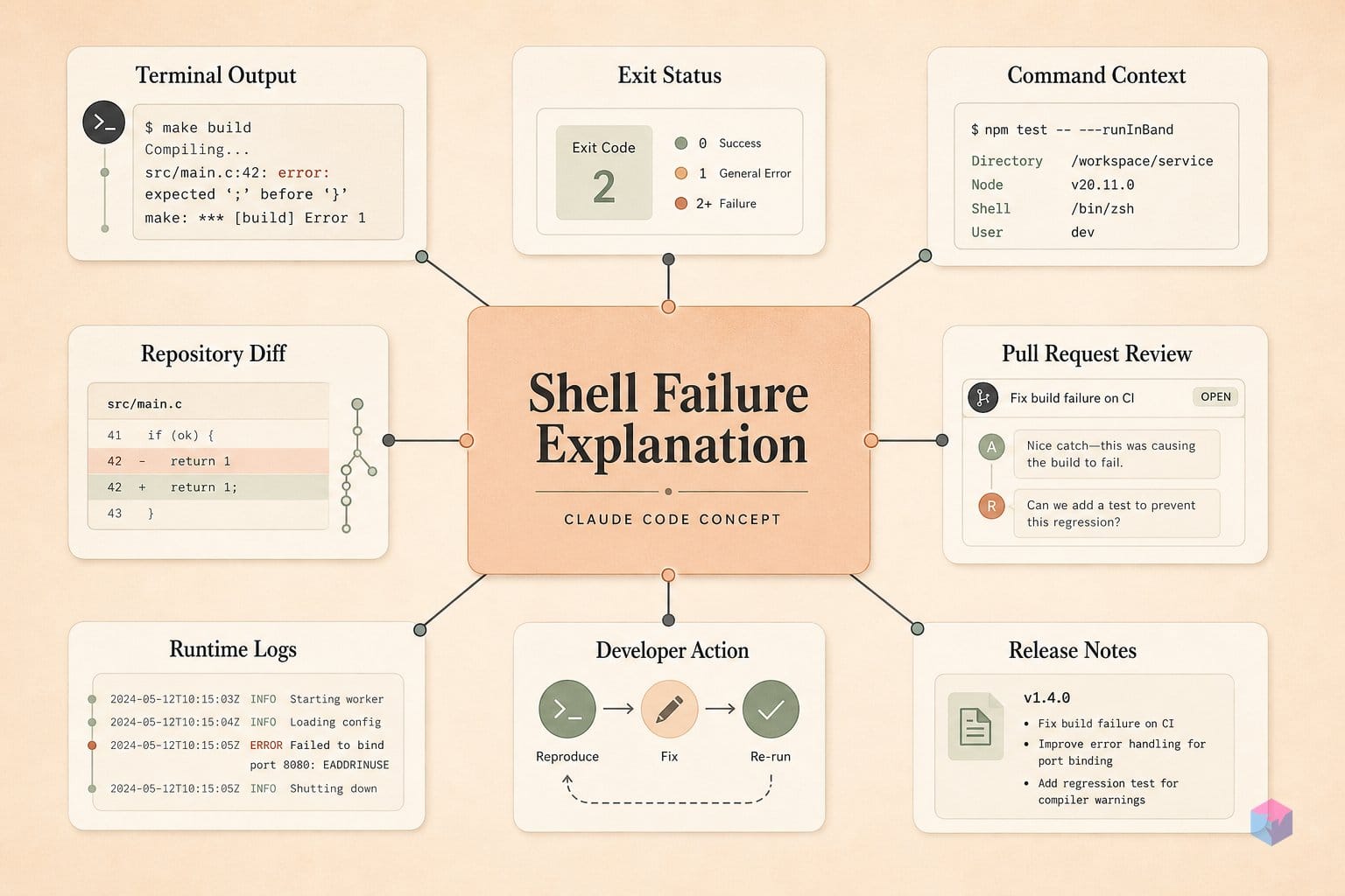 Shell failures now explain themselves in Claude Code