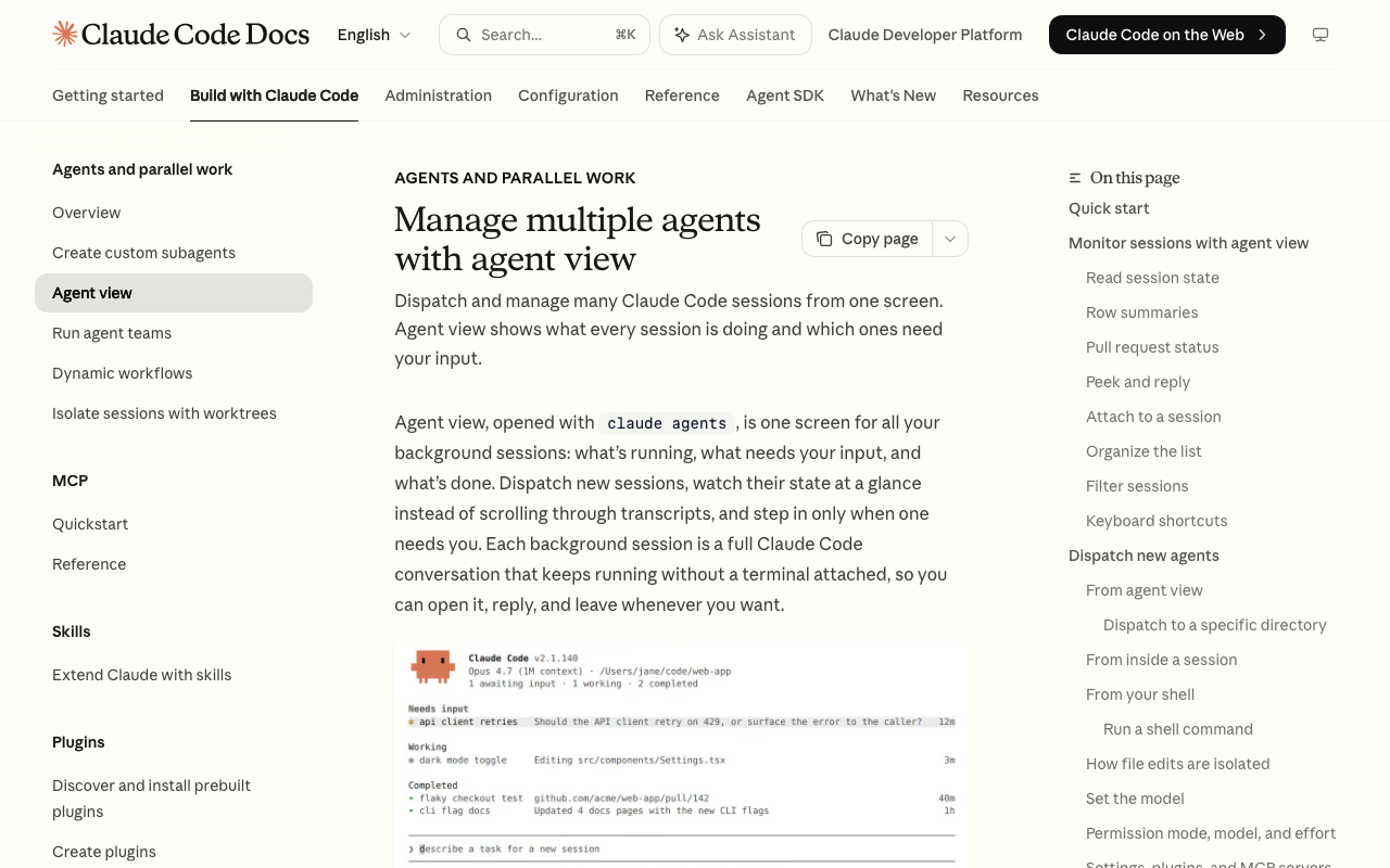 Screenshot of https://code.claude.com/docs/en/agent-view