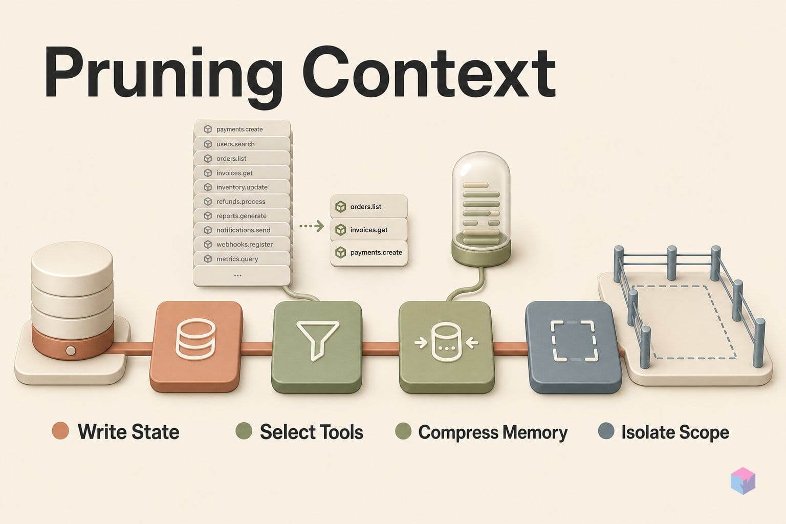 Applying LangChain's Context Taxonomy to Tool Pruning