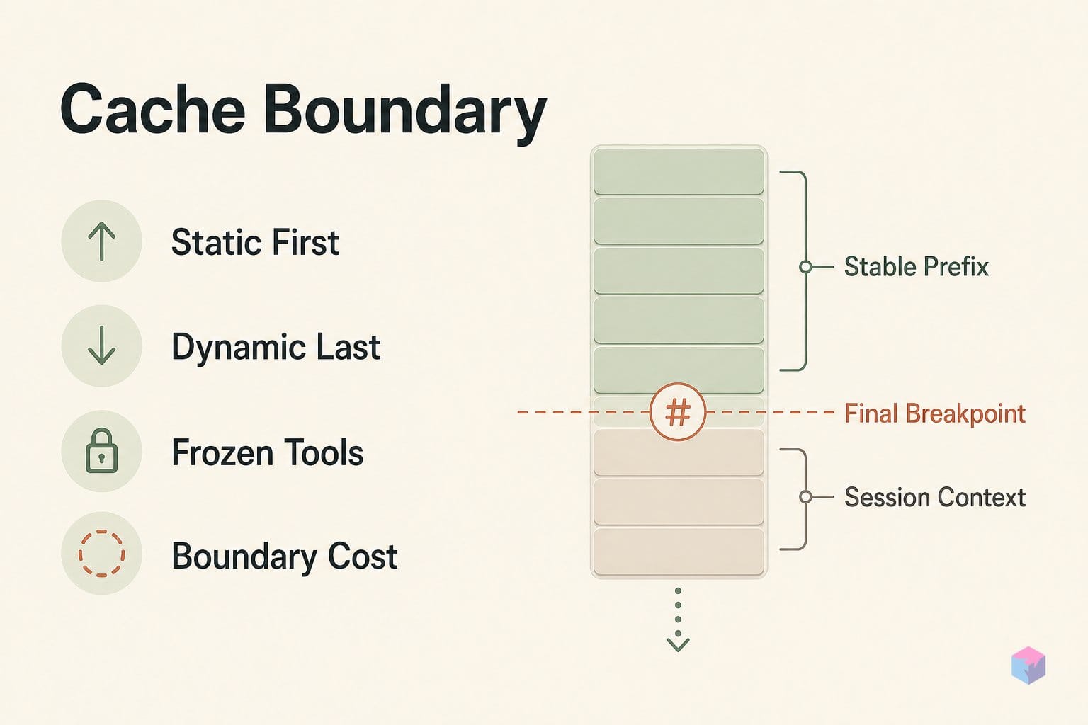 Ordering prompt sections for reliable cache qualification