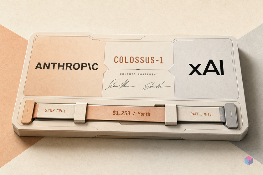 Anthropic-xAI Colossus-1: 220K GPUs, $1.25B/Month, and Rate Limits
