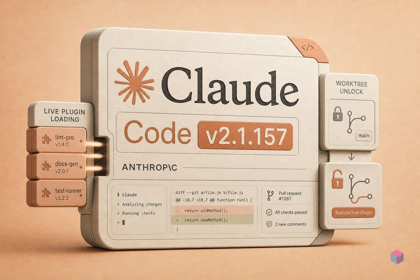 Claude Code v2.1.157: Live Plugin Loading and Worktree Unlock