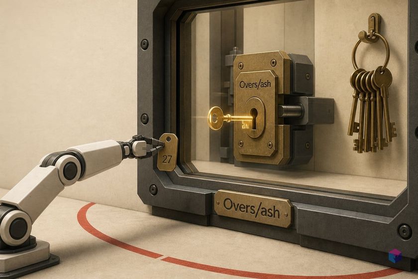 Overslash holds the credentials. Your AI only gets a handle.