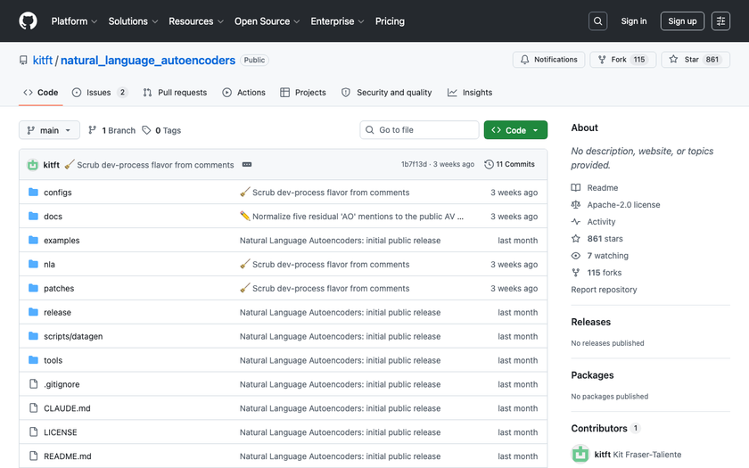 Claude activations, now legible. Fidelity: 0.6–0.8.